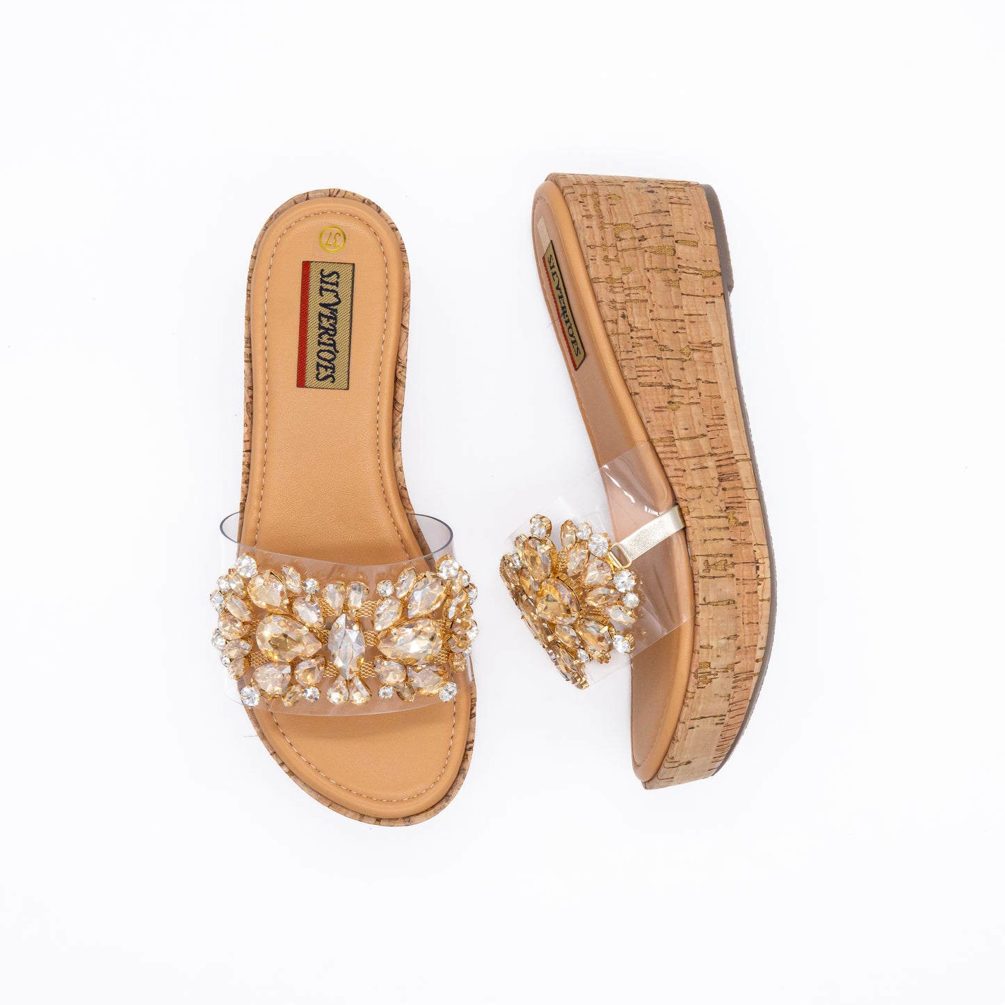 TRANSPARENT PLATHORMHEEL SLIP-ON