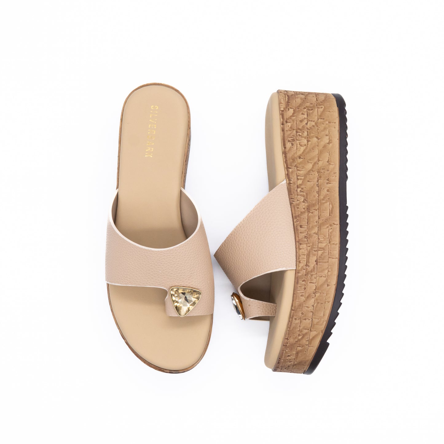 WEDGE HEELED CUSIONED THUMBED
