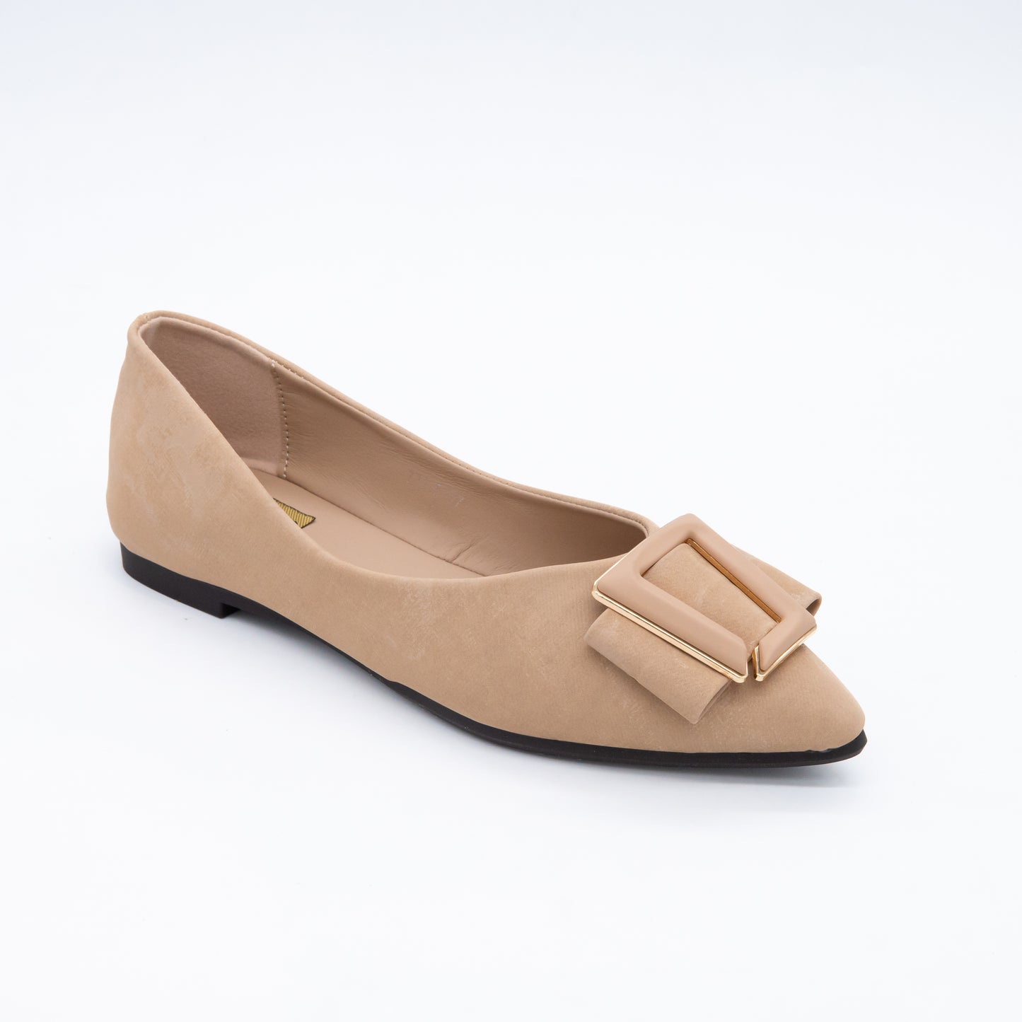 Velvet Charm Blush Ballerina Flats