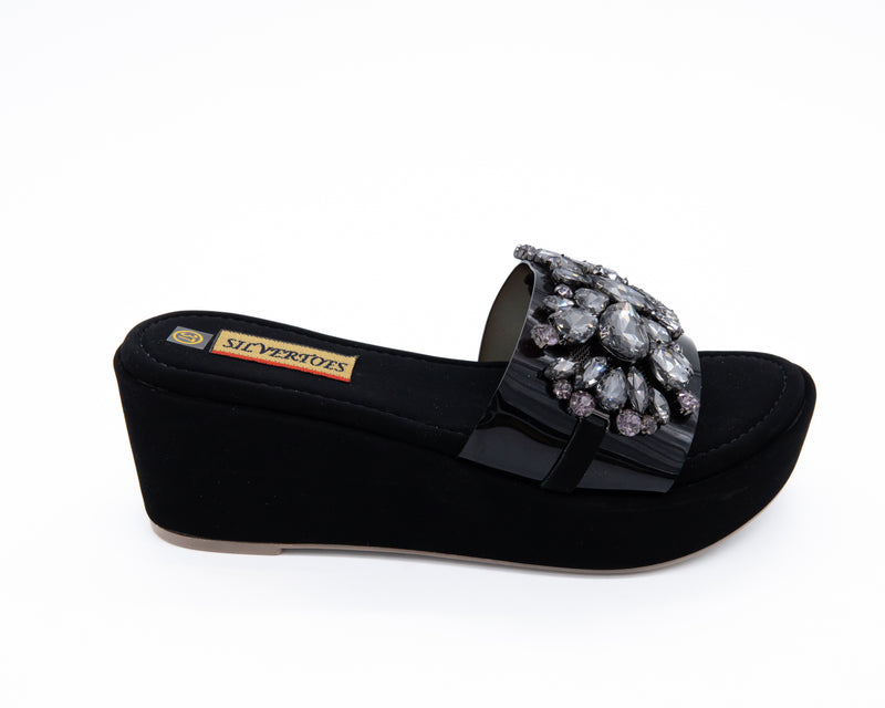 TRANSPARENT PLATHORMHEEL SLIP-ON