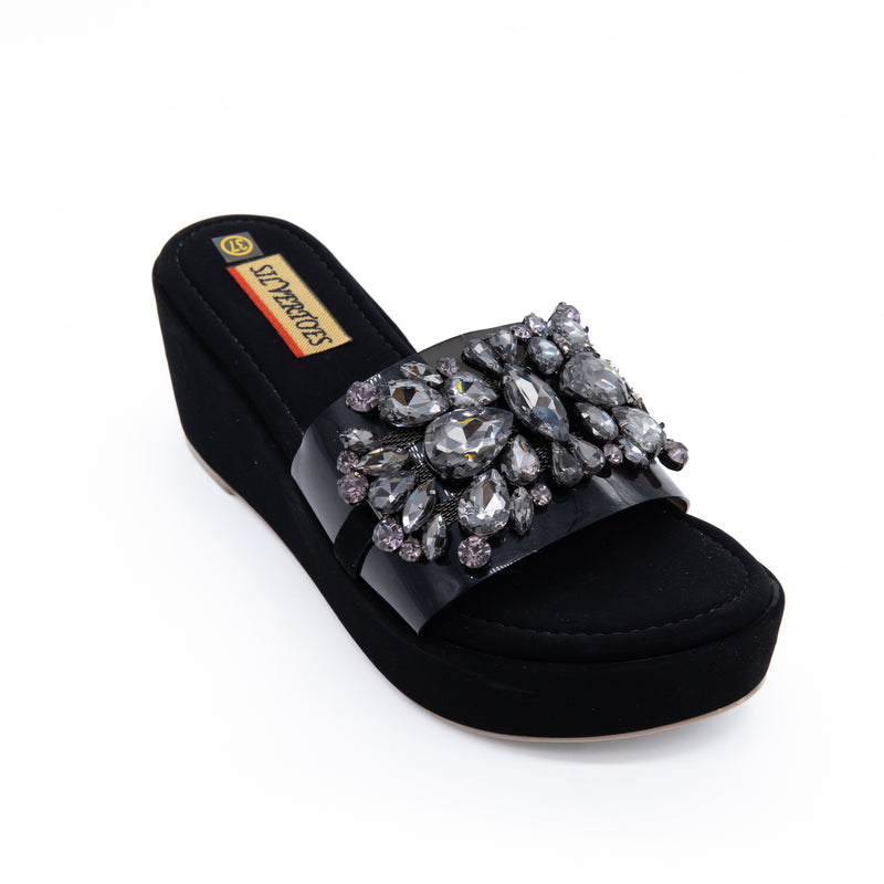 TRANSPARENT PLATHORMHEEL SLIP-ON