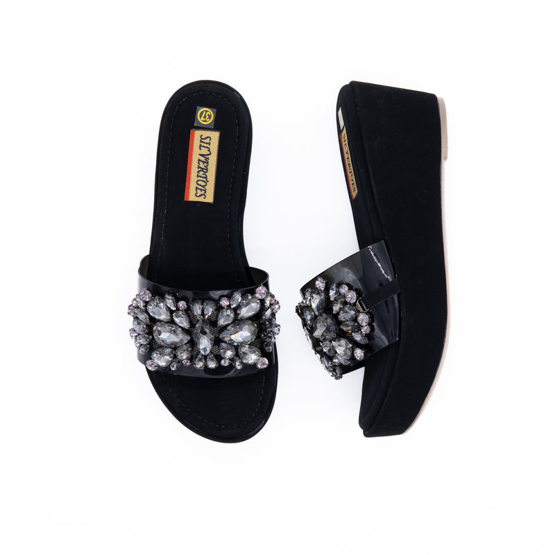 TRANSPARENT PLATHORMHEEL SLIP-ON