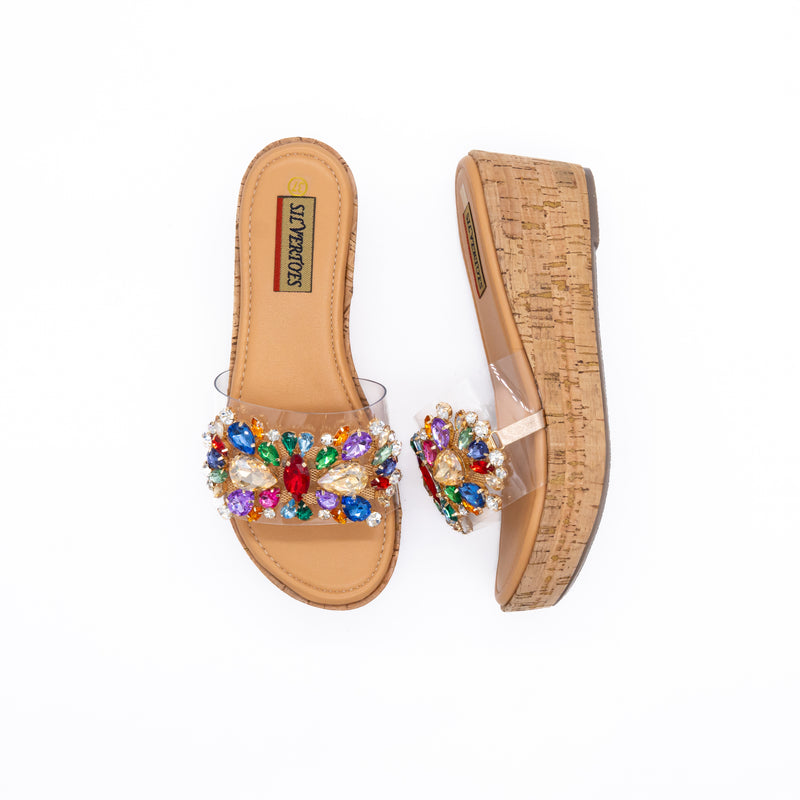 TRANSPARENT PLATHORMHEEL SLIP-ON