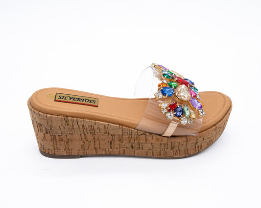 TRANSPARENT PLATHORMHEEL SLIP-ON