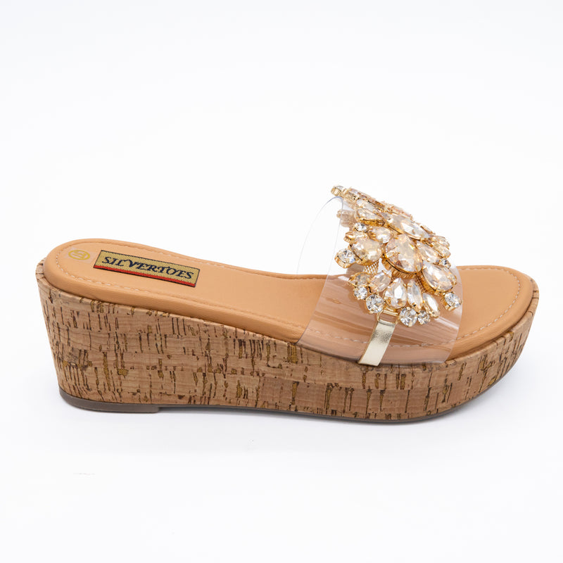 TRANSPARENT PLATHORMHEEL SLIP-ON