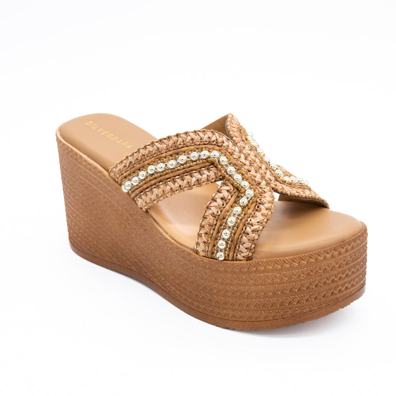 WEAVE WEDGE MULES