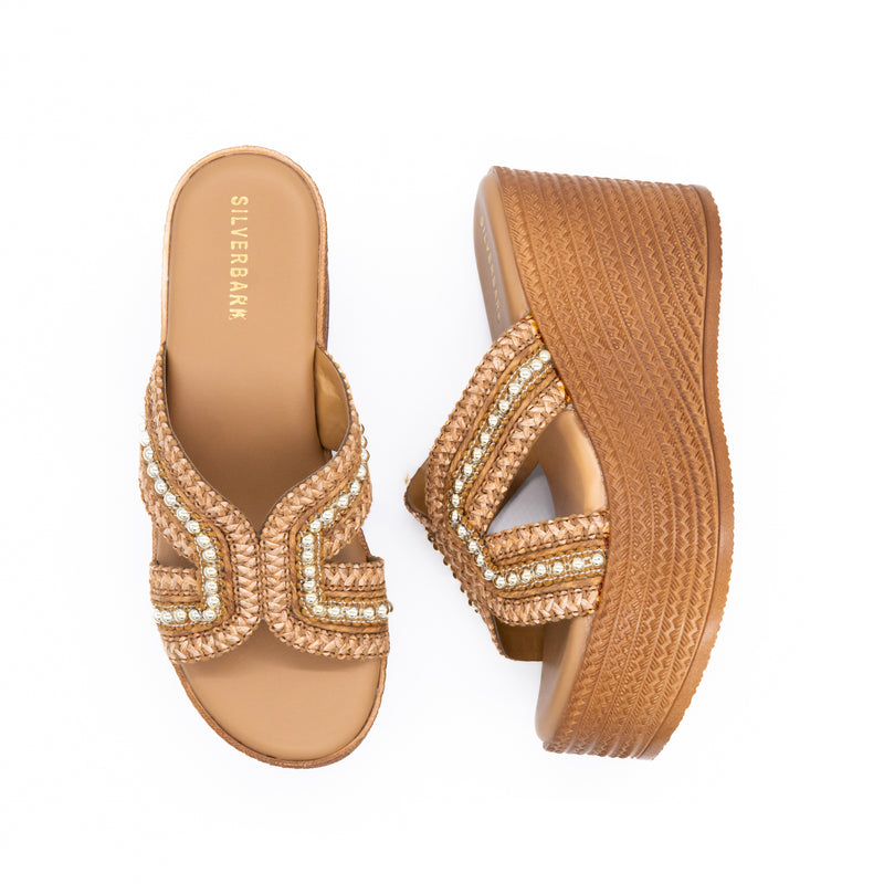 WEAVE WEDGE MULES