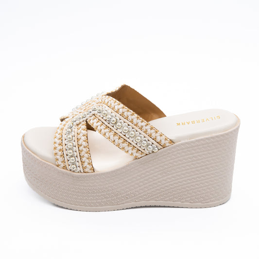 WEAVE WEDGE MULES