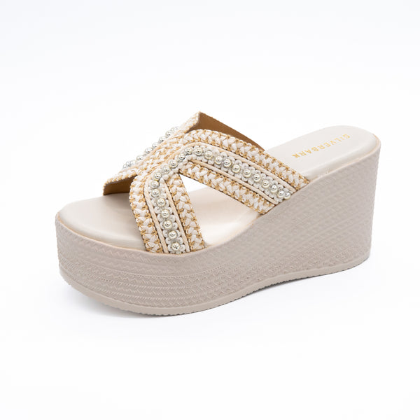 WEAVE WEDGE MULES