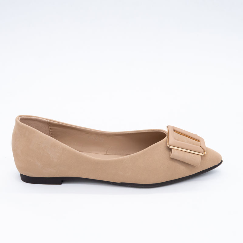 Velvet Charm Blush  Ballerina Flats