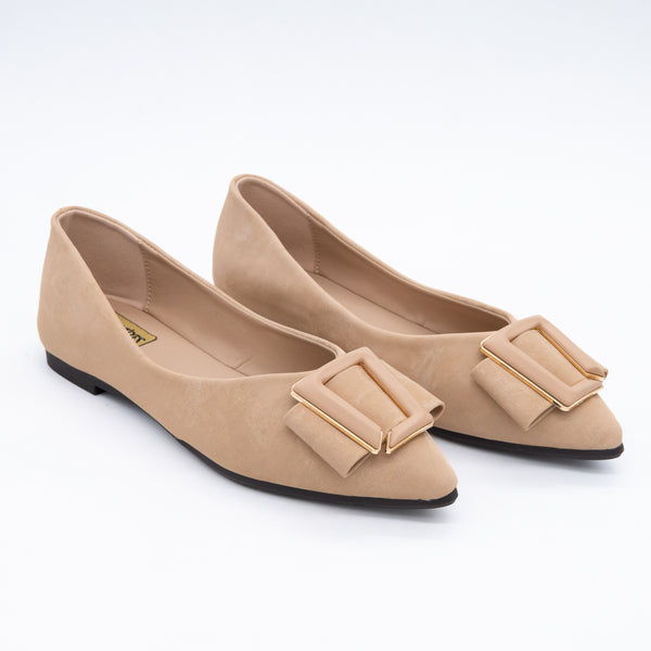 Velvet Charm Blush  Ballerina Flats