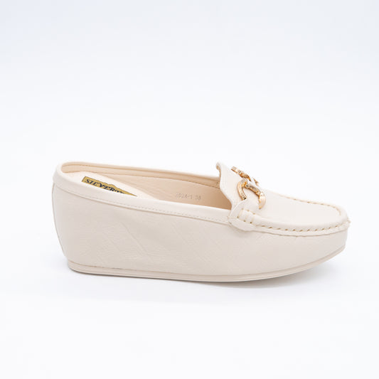 Elegant  Loafers with Gold Chain Detail