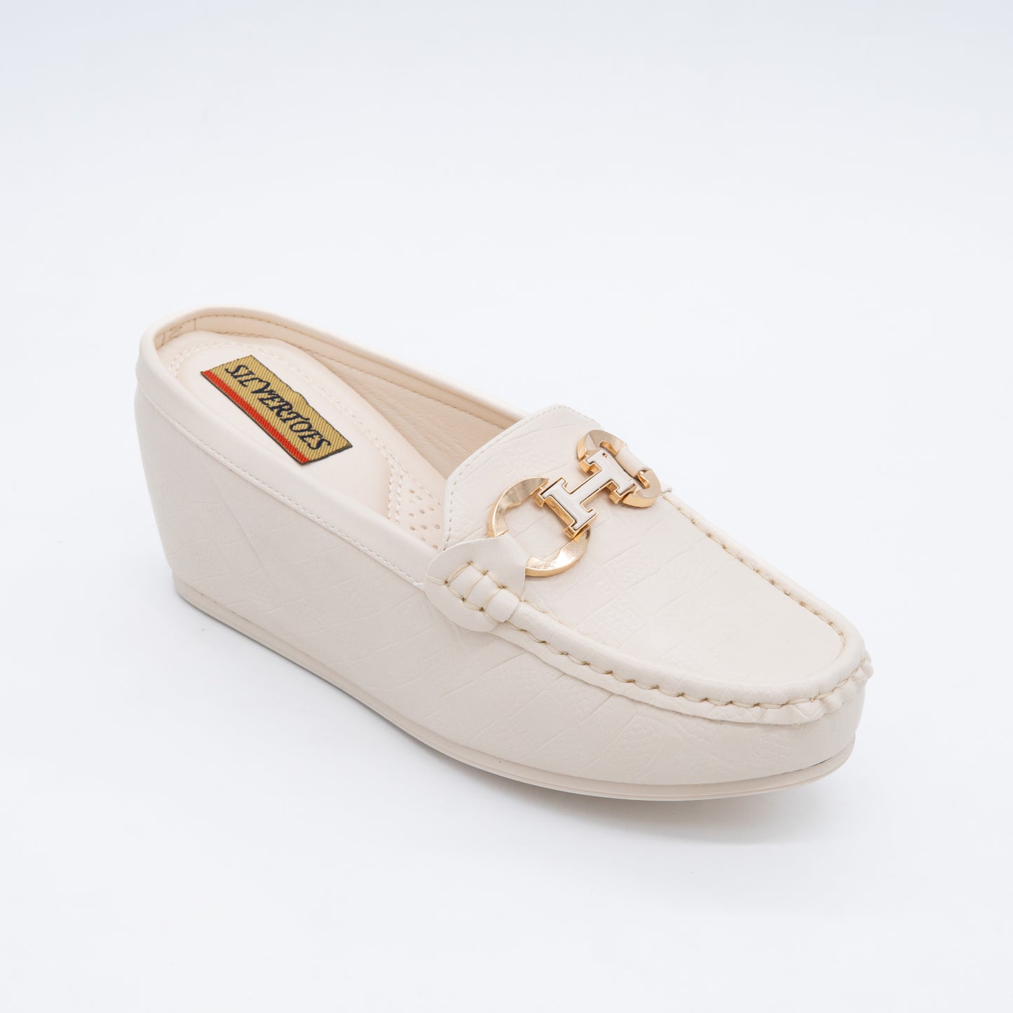 Elegant  Loafers with Gold Chain Detail