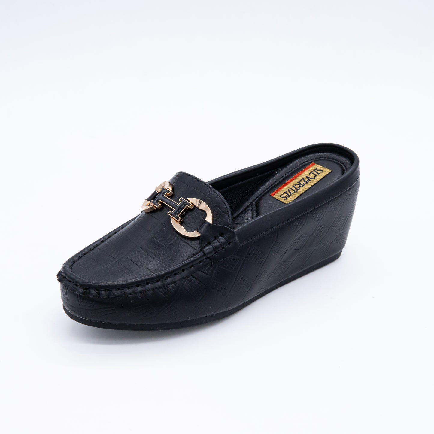 Elegant  Loafers with Gold Chain Detail