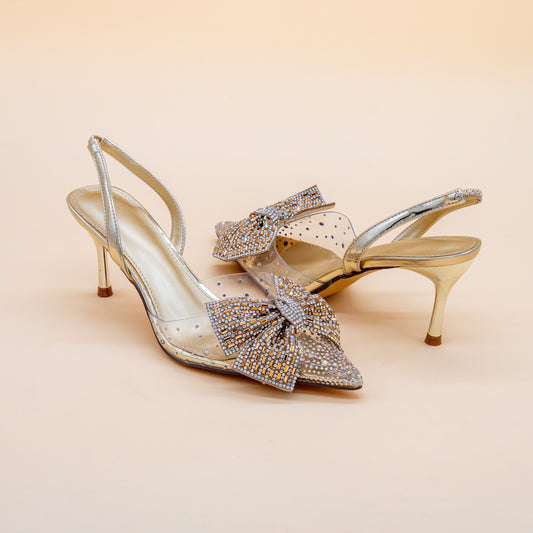 Starlight Bow Slingback Heels