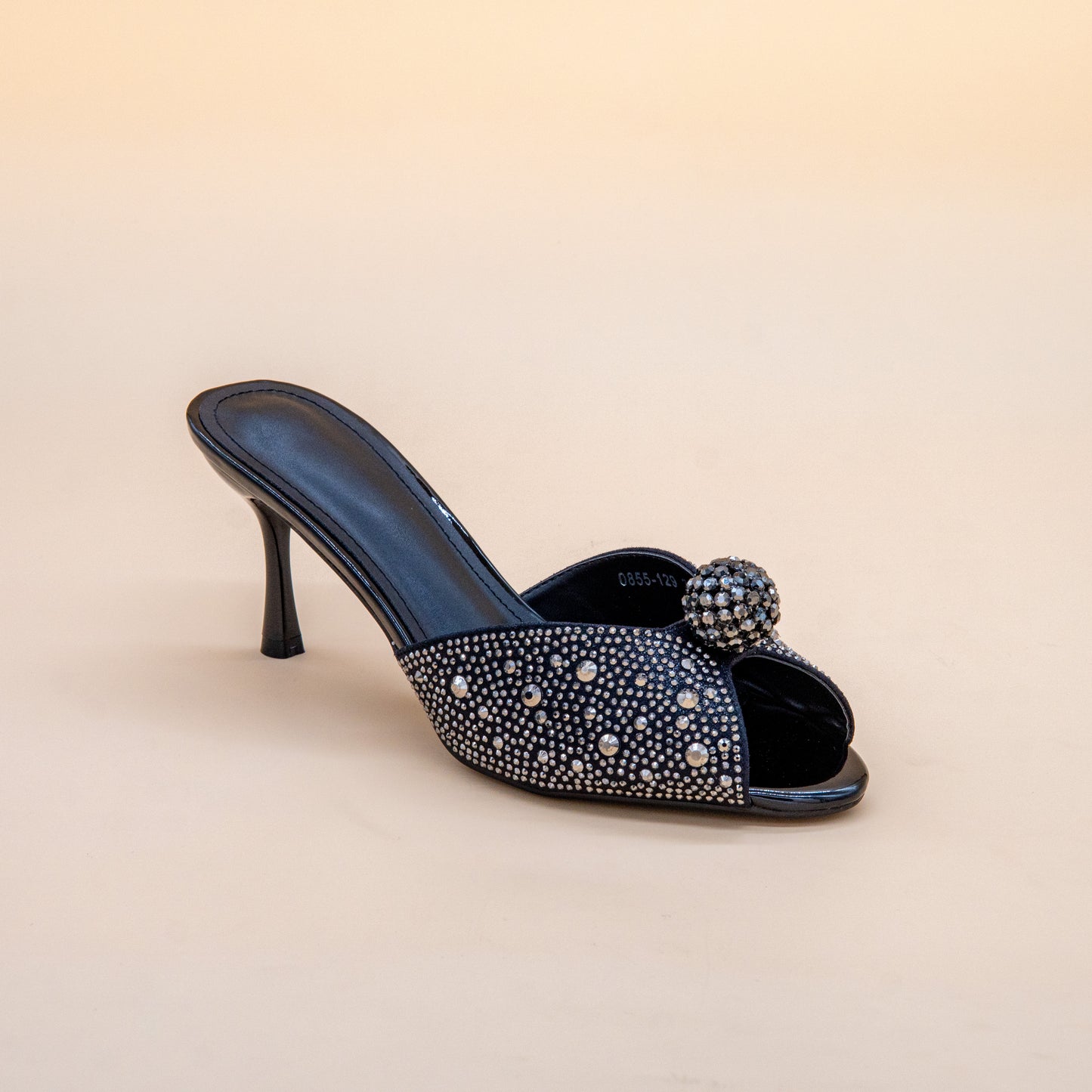 Crystal Bloom Stiletto Mules