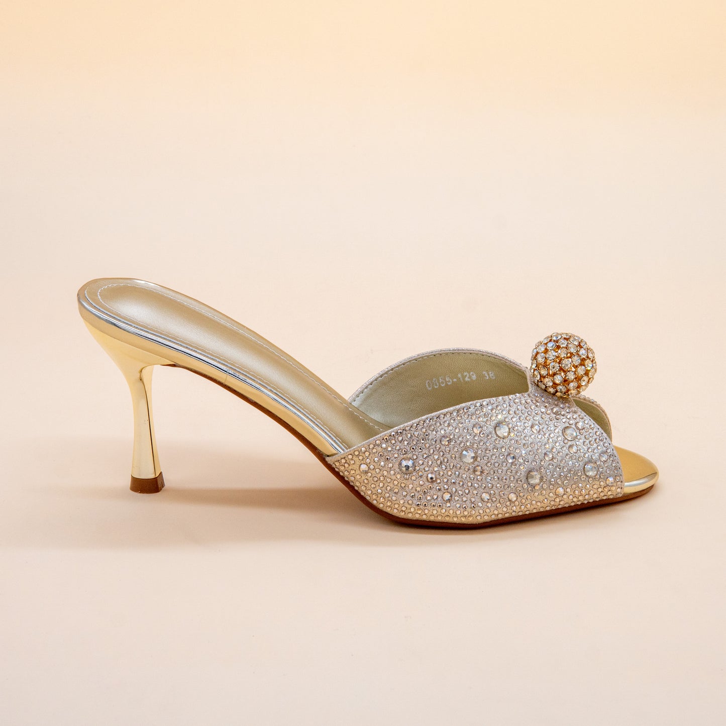 Crystal Bloom Stiletto Mules